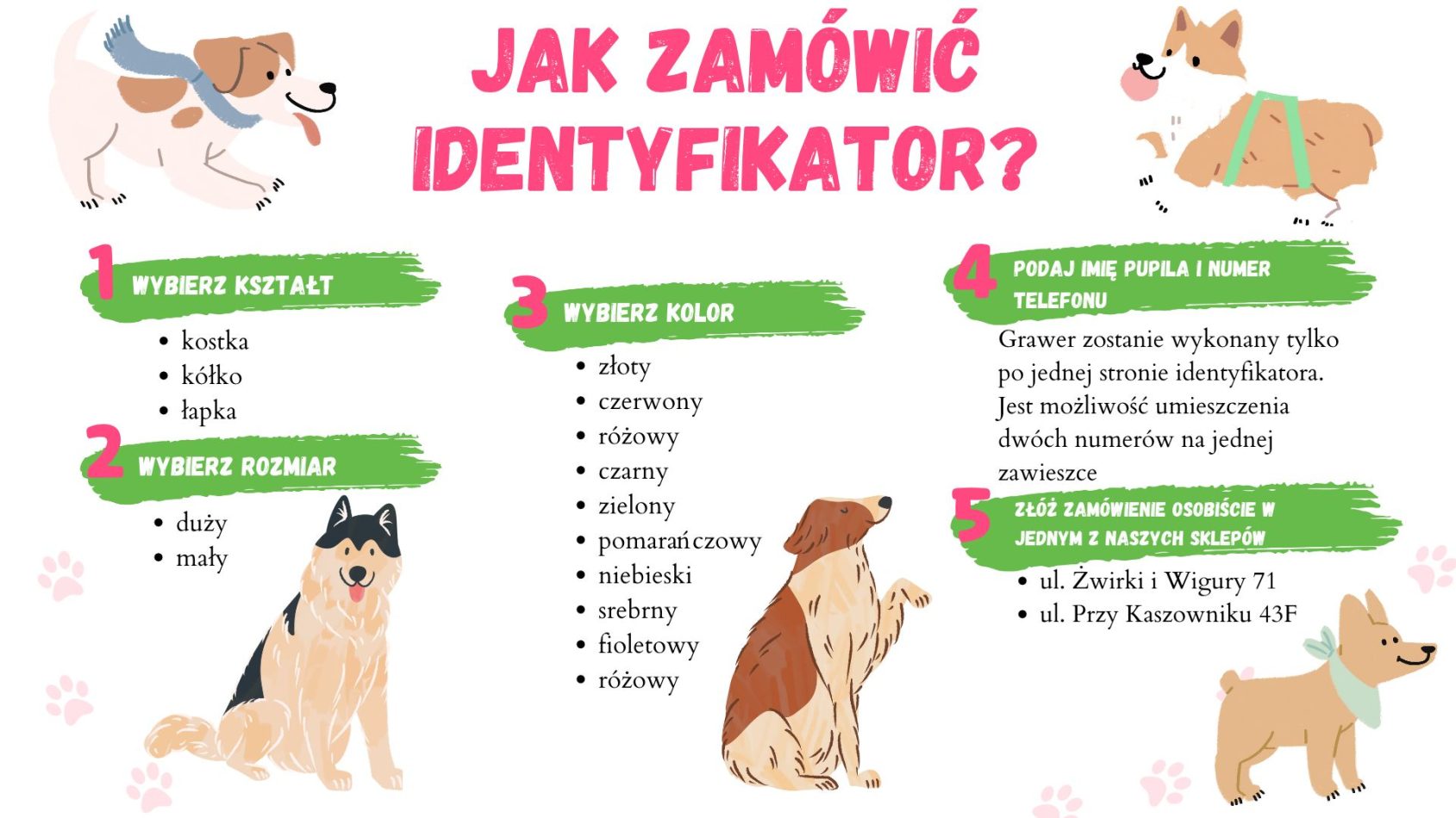 jak zamówić identyfikator pionowe